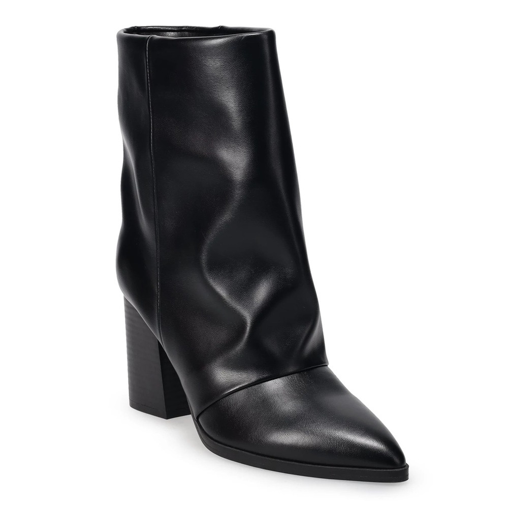 NIB Nine West Clives Fashion Faux Leather Booties Black Size 8